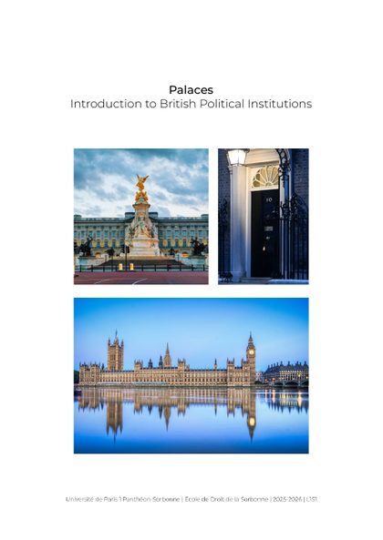 Couverture de la brochure L1S1 Palaces